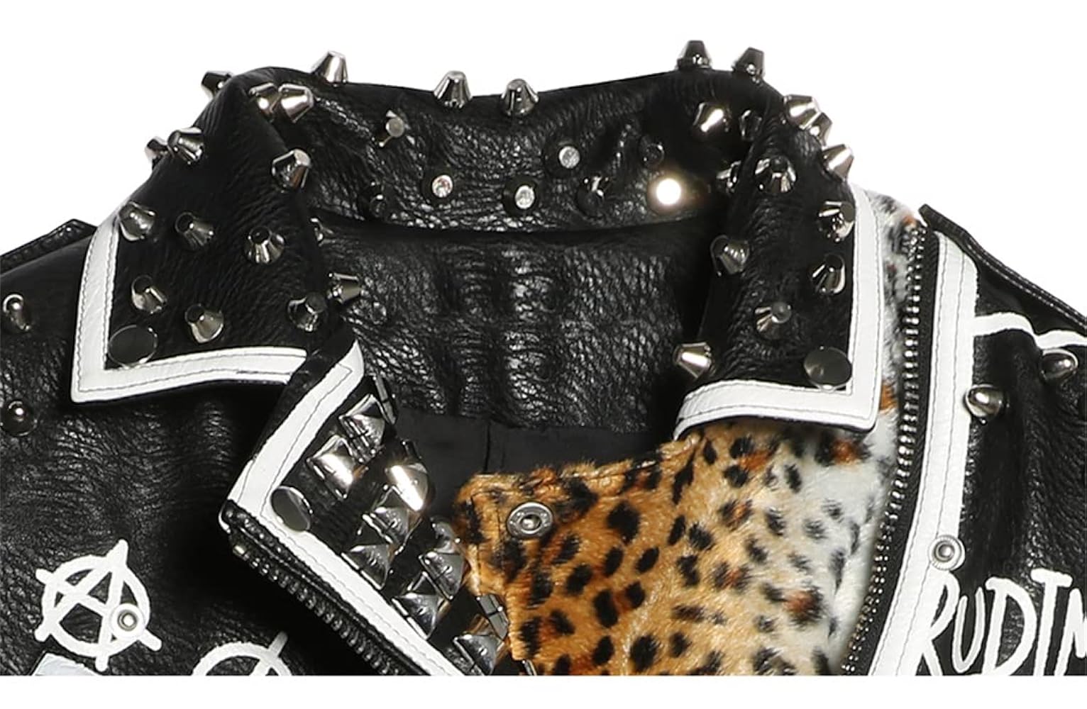 ジャケット・アウター GUAGLIANONE leather leopard zip jacket 61BLK93i1ML._AC_SX342_.jpg