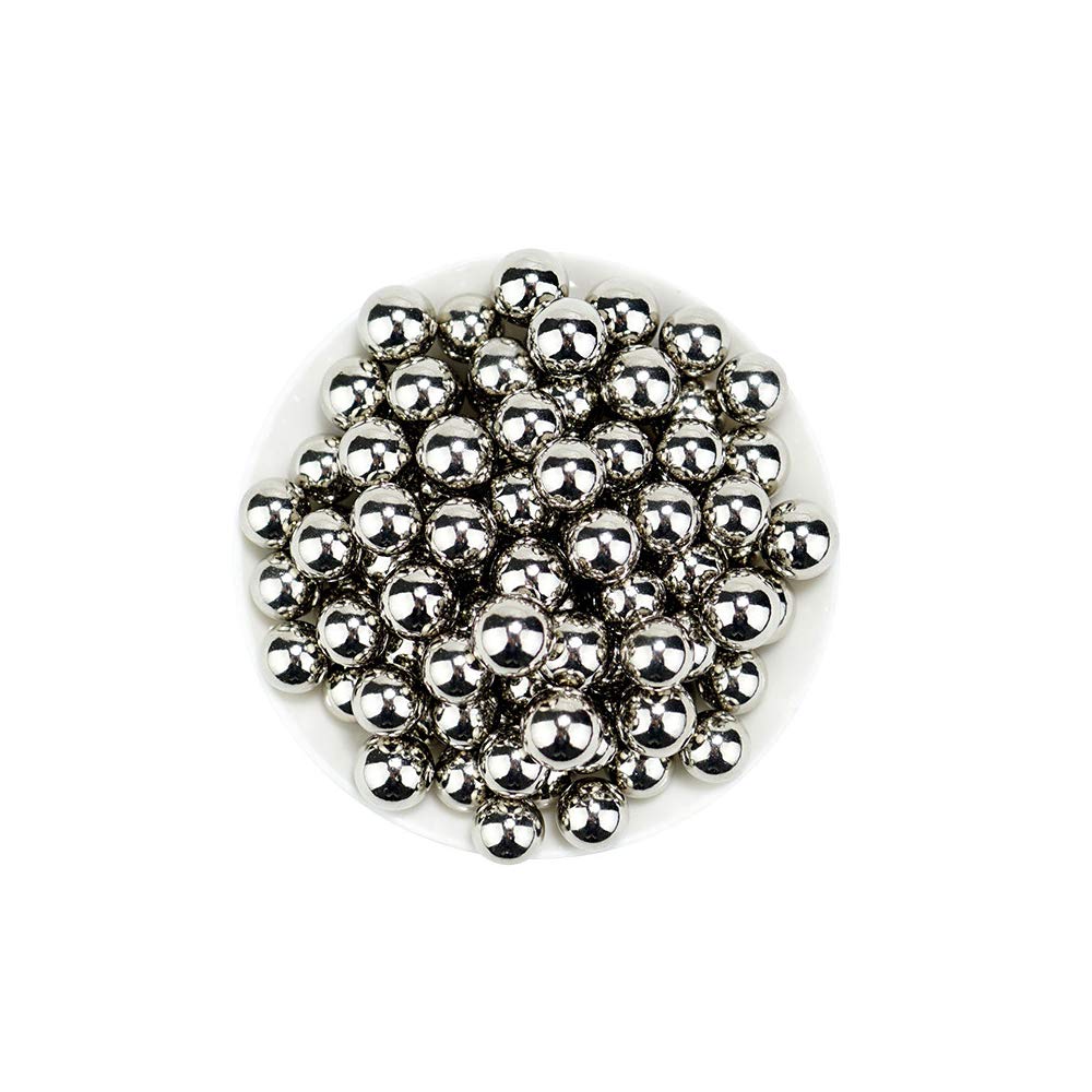 GM&BW Fionda Munizioni a Sfera da 6mm 7mm 8mm 8.5mm 9mm 10mm 11mm 12mm, Rivestimento Antiruggine in Nichel, Confezione Richiudibile, Ideale per Il Tiro con la Catapulta