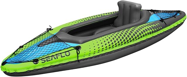 Inflatable Sit In Kayak Single (Canoe Paddling River Fishing 1 Person & Accessories)