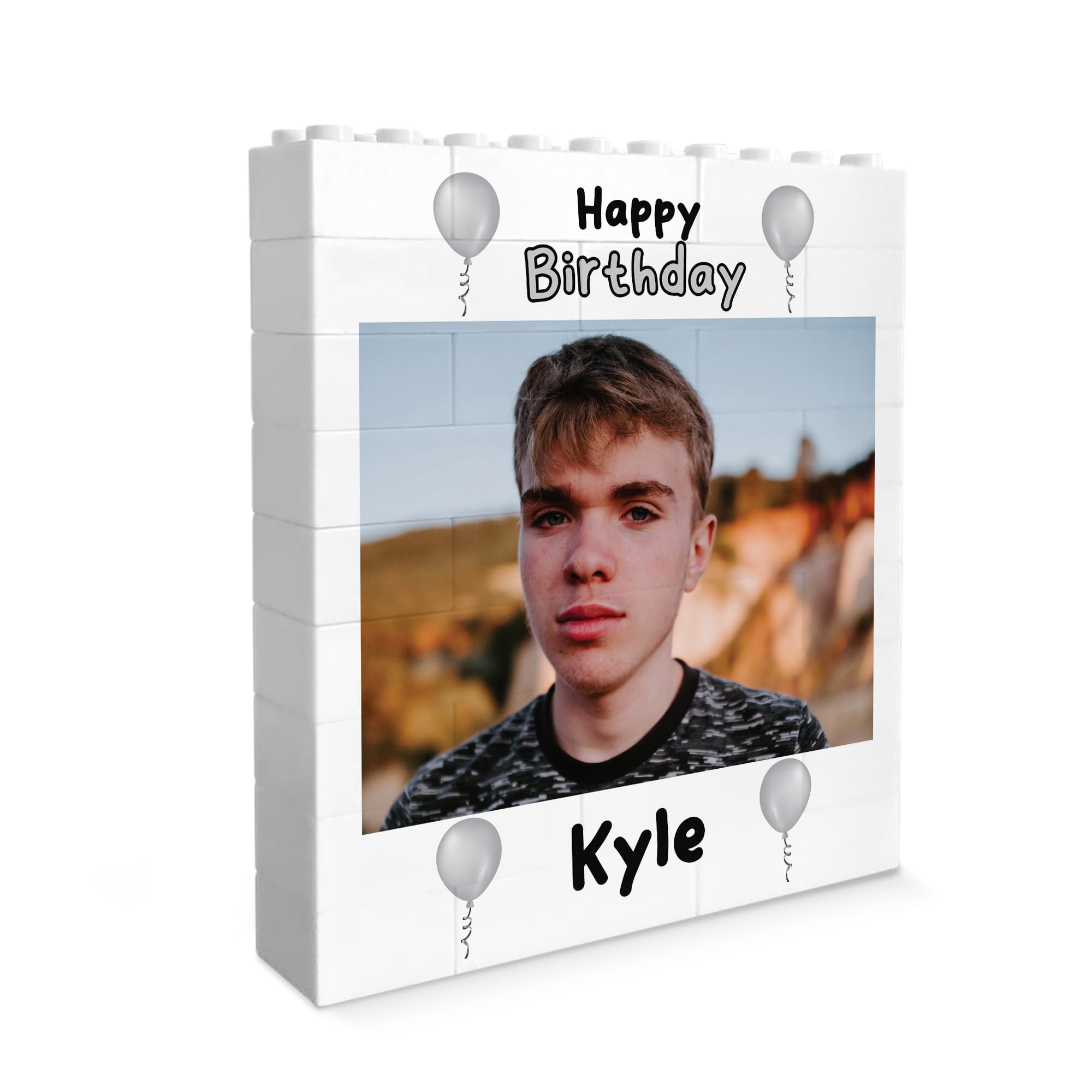 Red Ocean Personalised Photo Bricks, Photo Plaque, Birthday Gifts For Men, Son Gift, Dad Birthday Gift, Brother, Building Bricks For Him, 18th 21st 30th 40th