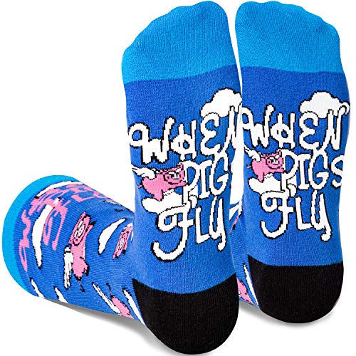 Calcetines de Halloween para mujer, diseño de gato de cabra, gallina y pavo, para niñas - - M