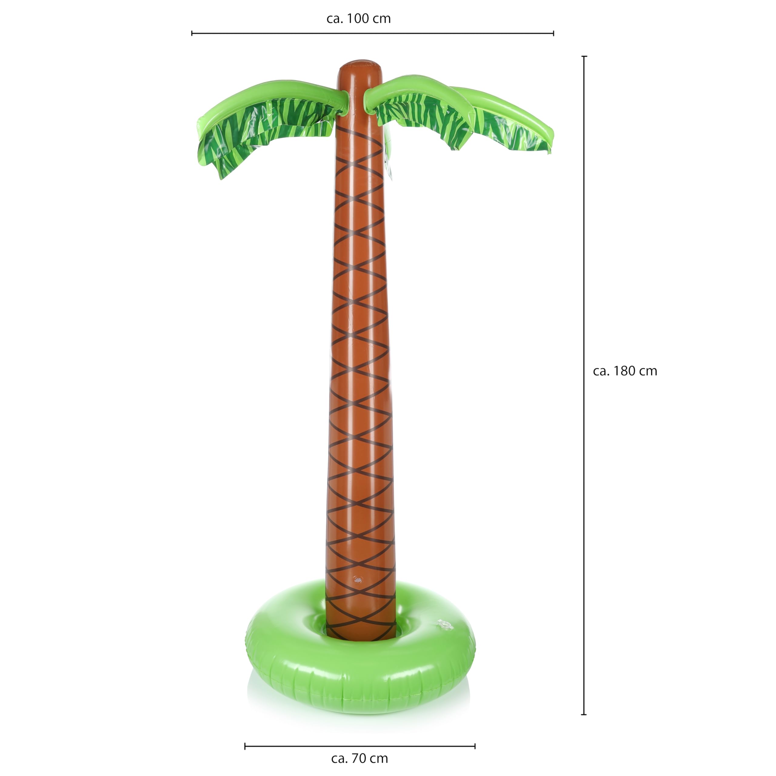 FunX Nadmuchiwana palma – letnie akcesoria imprezowe na plażę, do kostiumów i wielu innych – 180 cm