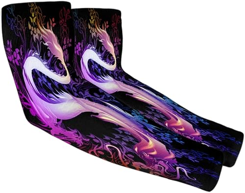 UV Sun Protection Arm Sleeves for Men Women Tattoo Cover Up Cooling Compression Sports Sleeve for Basketball Golf