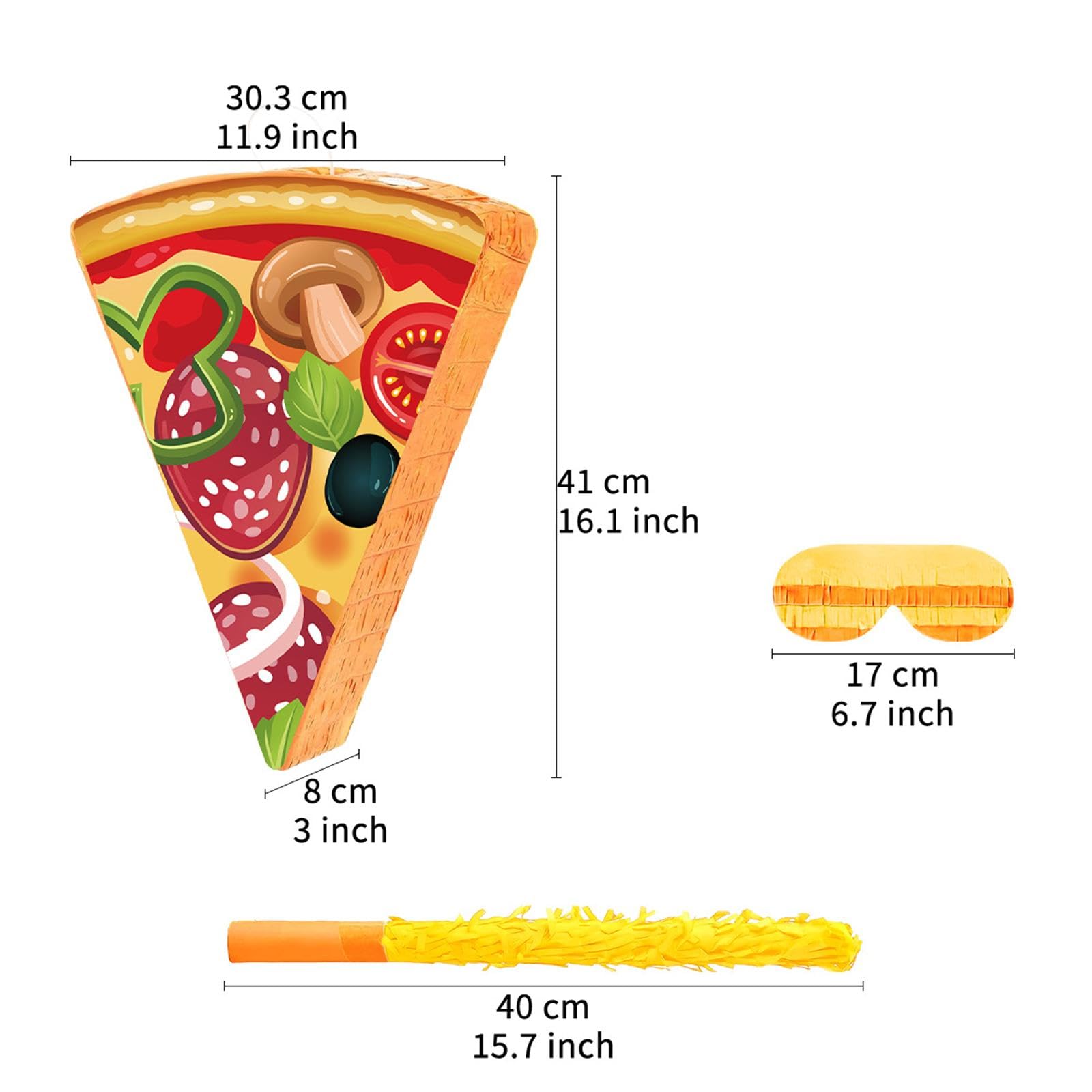 Piñata de Pizza para Fiestas Infantiles, Accesorios y artículos para Fiestas de Despedida de Soltera, música para niños.