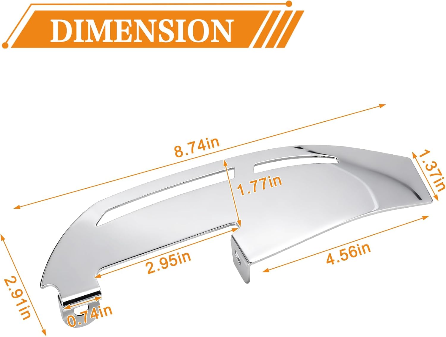 Chrome Stretched Driver Rider Floorboards + Chrome Driver Floorboard Heel Guard for Harley Touring/Road King/Road Glide/Street Glide/Electra Glide 1986-2023