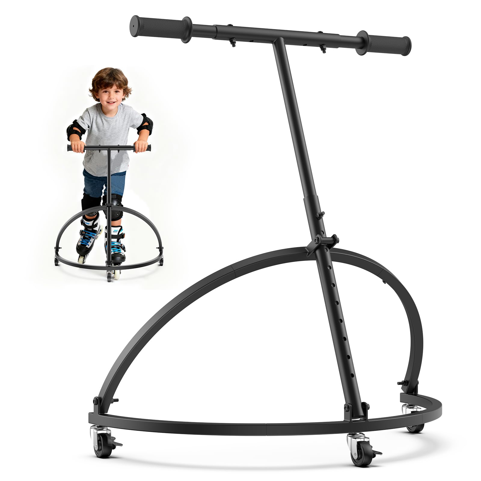 Photo 1 of IMAYCC Skate Aid for Kids, Roller Skate Trainer for Kids Toddler Adjustable Height Outdoor Training Walker
