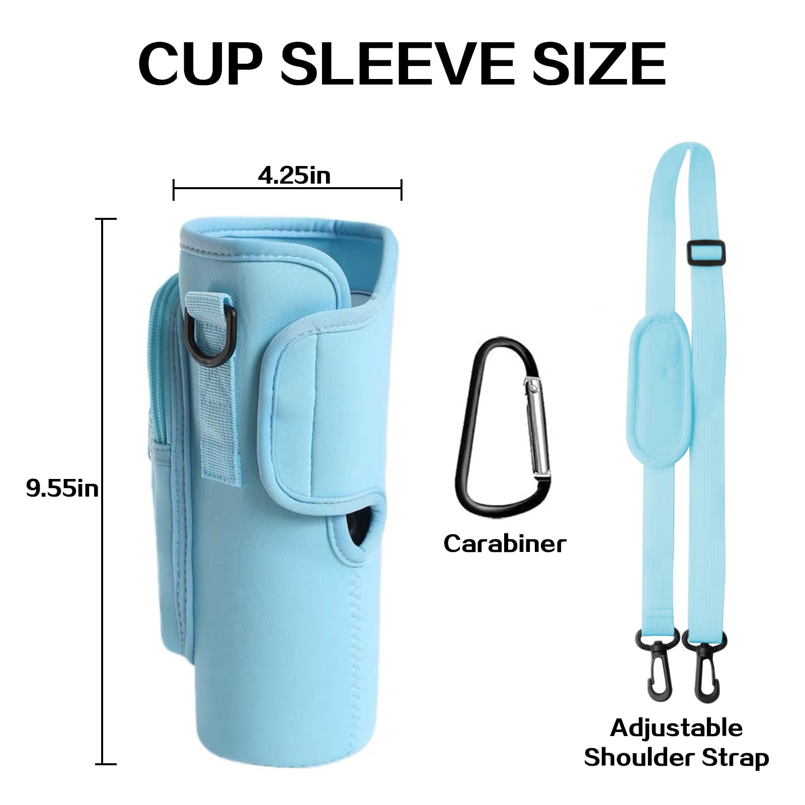 Torba na kubek Stanley Cup 1,2 l / 40 oz – praktyczna torba do przenoszenia z kieszenią na telefon komórkowy, breloczek do kluczy i regulowanym paskiem do użytku na zewnątrz, do biura, podróży i