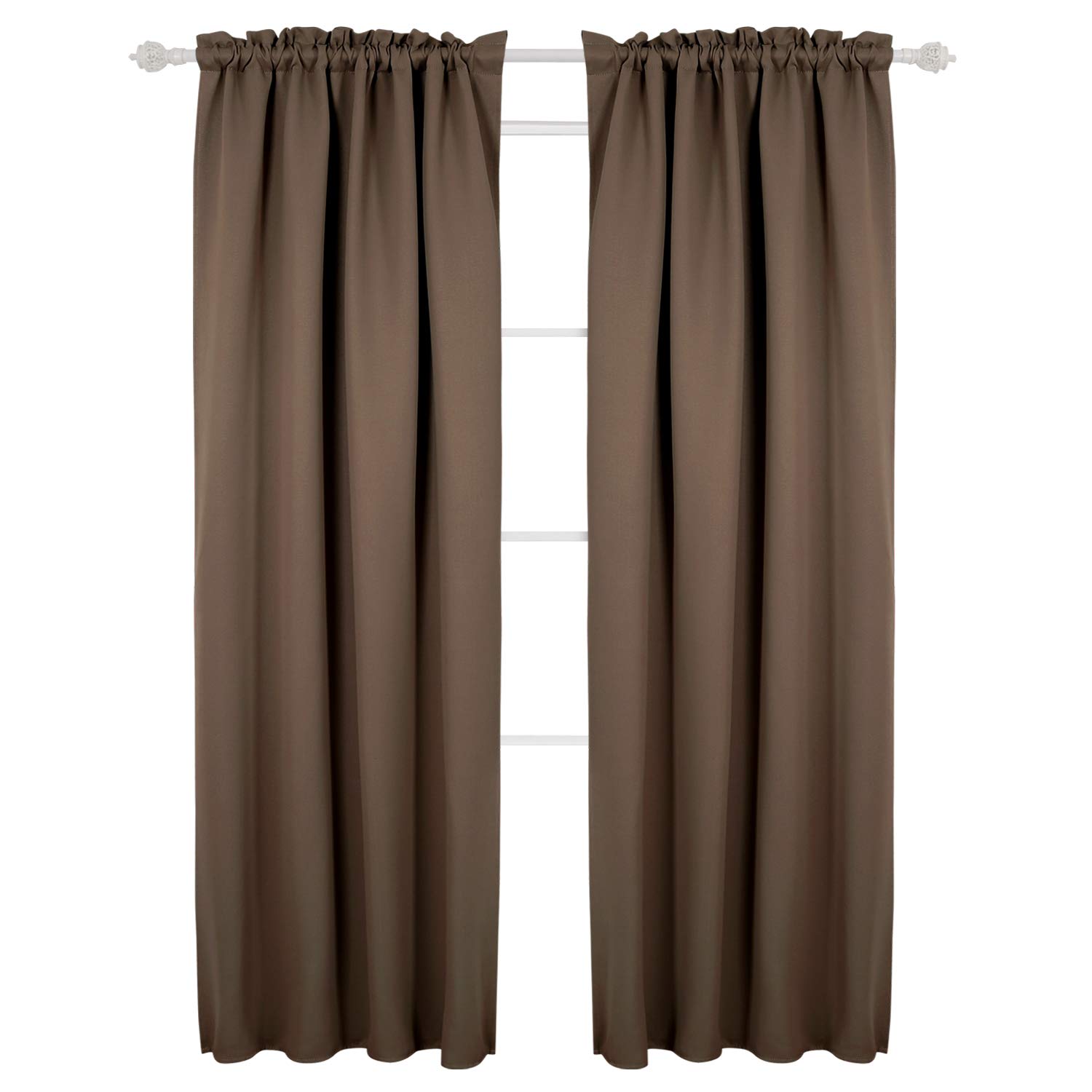 Rideaux occultants anti-chaleur marron 42x95, isolation thermique contre la lumière