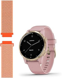 Leiou Sport Mesh Strap Compatible with Garmin vivoactive 4S/Venu 2S Smartwatch Replacement Woven Nylon Wristband Quick Release 18mm - (05#) Small