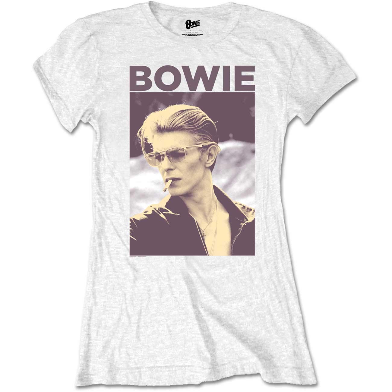 David Bowie Band Monkey Ladies T-Shirt Smoking (Retail Pack) Multicoloured