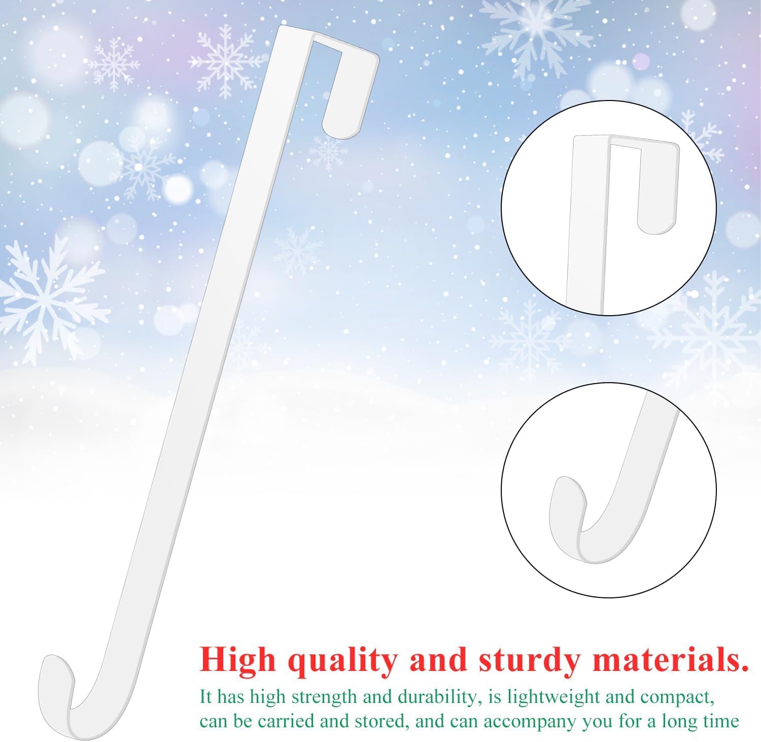 Yiduohua Christmas Wreath Hanger,Wreath Hanger for Front Door,30 cm(11.8 Inches Length) Metal Wreath Hanger - Image 4