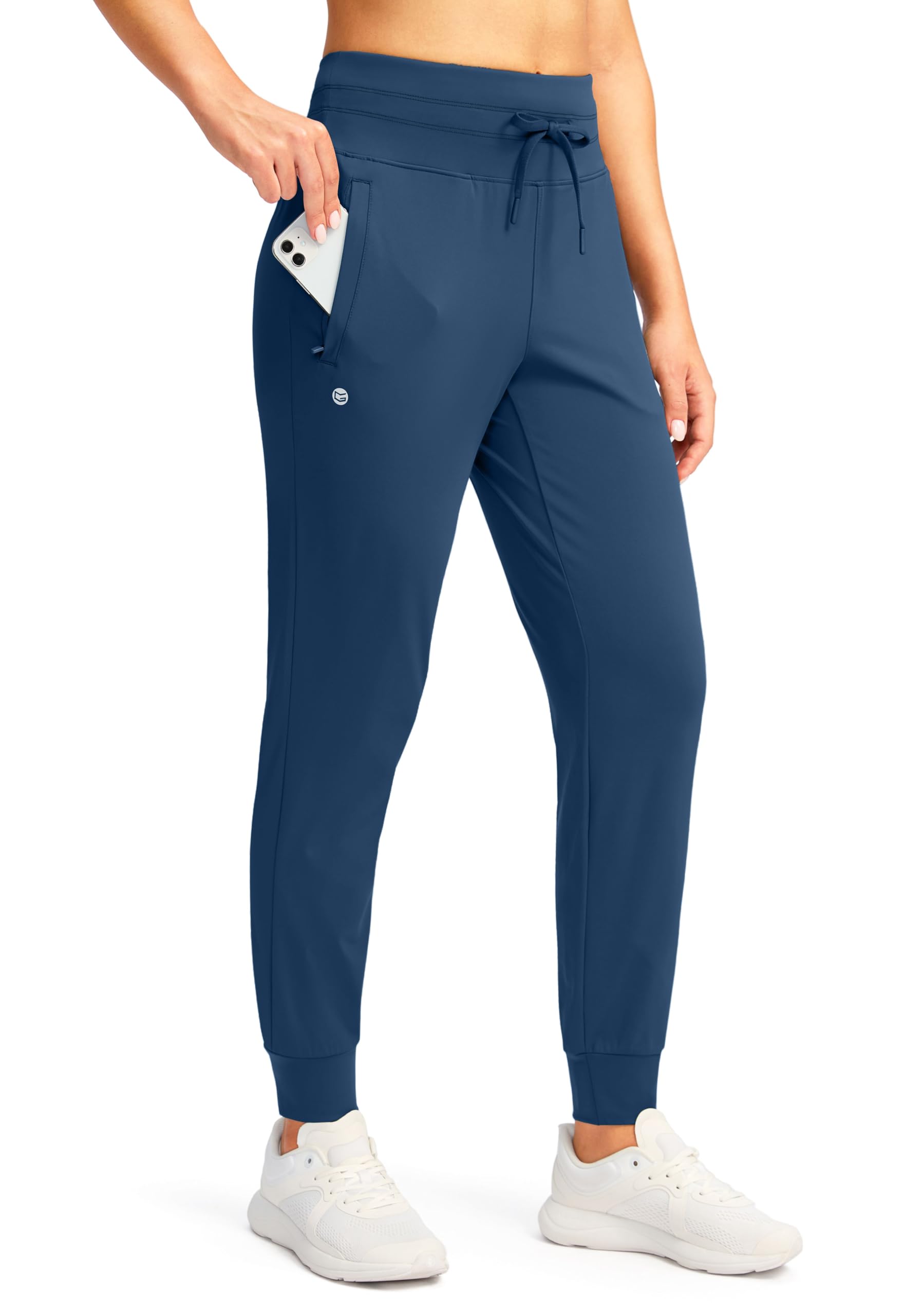 G Gradual Pantalones deportivos para mujer con bolsillos con cremallera, pantalones deportivos de cintura alta, pantalones deportivos cónicos para mujer, para descansar y entrenar