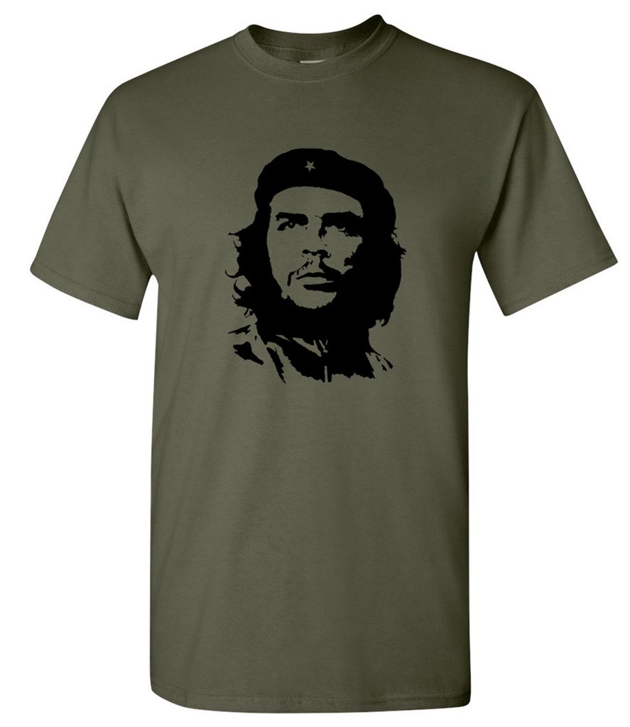 Che Guevara T Shirt - Classic Retro tee Military Green XL