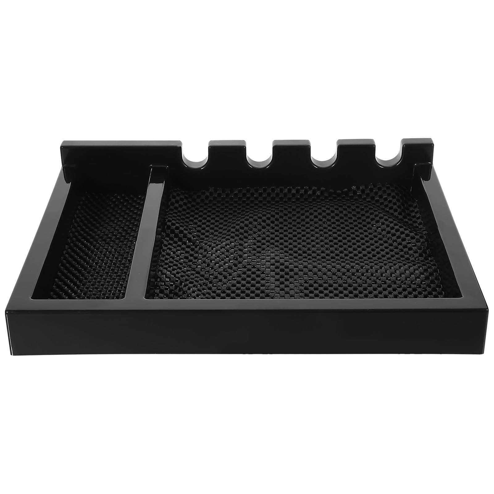 Soporte Organizador para Cortadora de Pelo para Barberías y Salones | Plástico Negro, Uso Profesional para Peluqueros, Ayuda a Guardar la Herramienta y Mantener el Área Ordenada