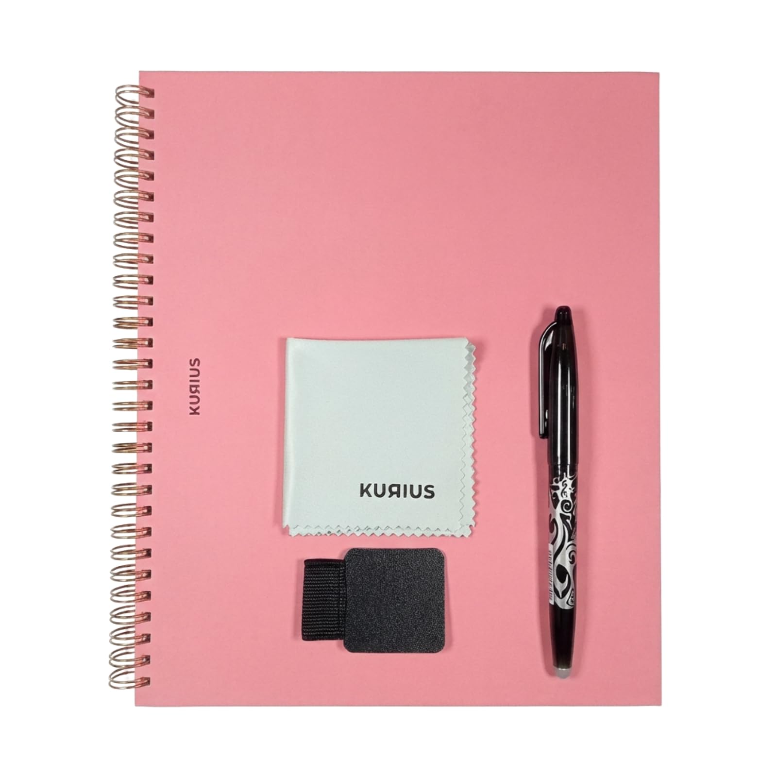 Libreta borrable reutilizable KURIUS hojas lisas ROSA (21 x 25 (Grande))