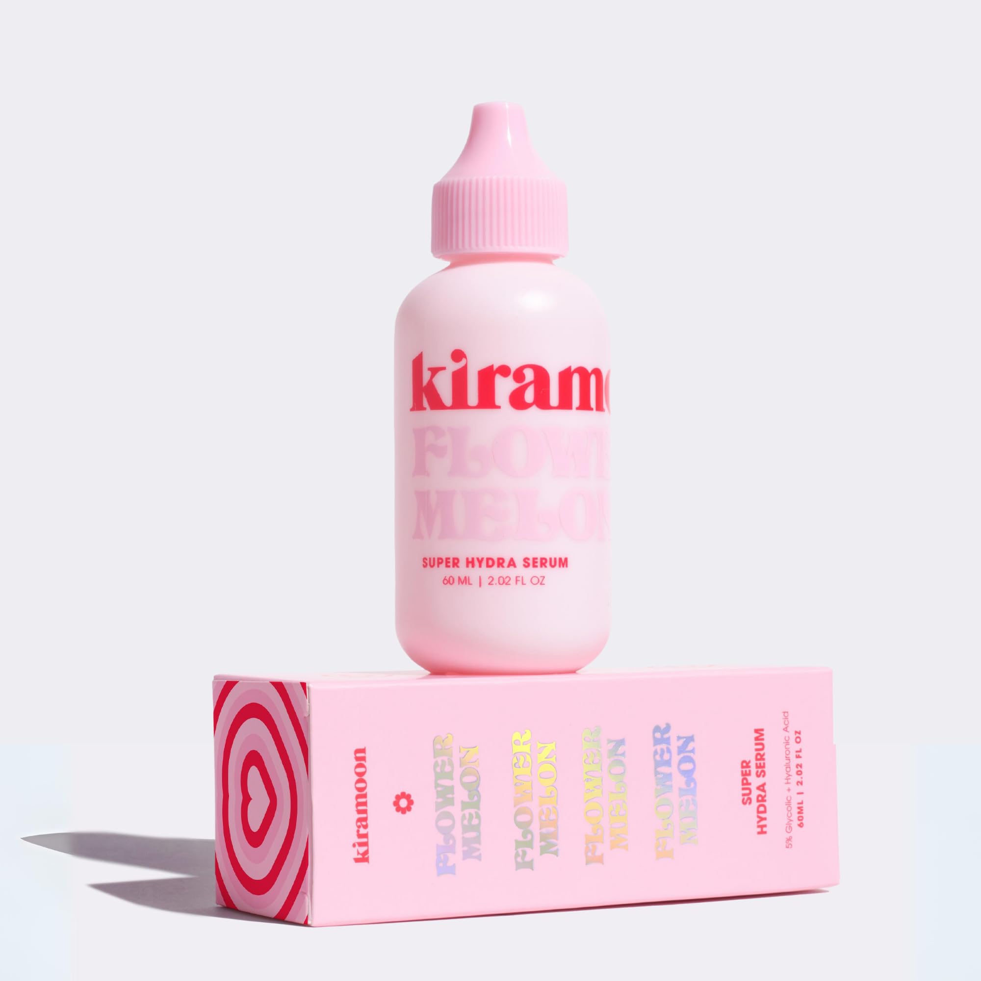 Kiramoon Flowermelon Hydrating Serum & Lightweight Daily Moisturizer to Reduce Dryness, Aloe + Chamomile + Niacinamide, All Skin Types including Sensitive Skin, Fragrance Free, Cruelty Free, 2 fl oz