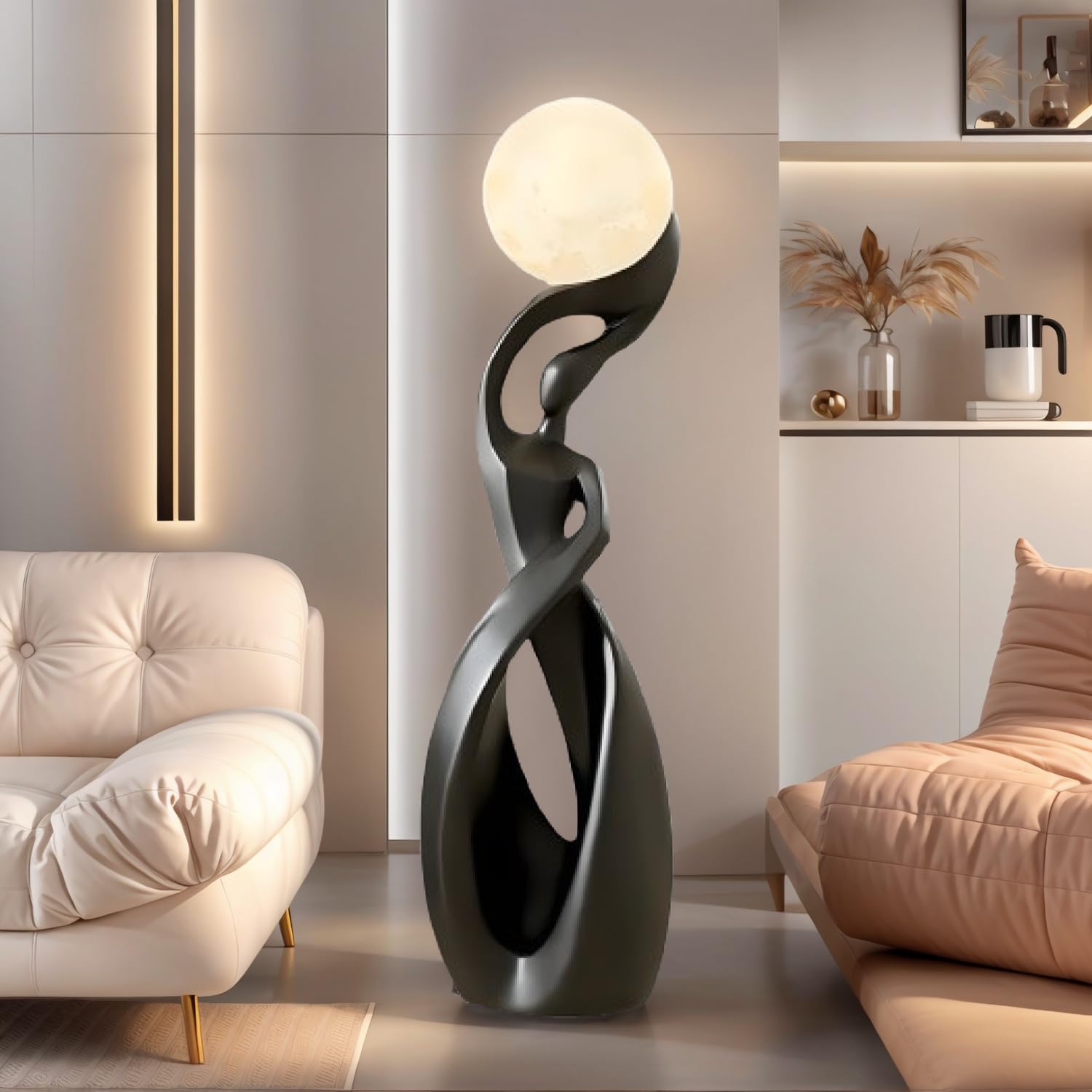 Bofea-Unique Moon Floor Lamp