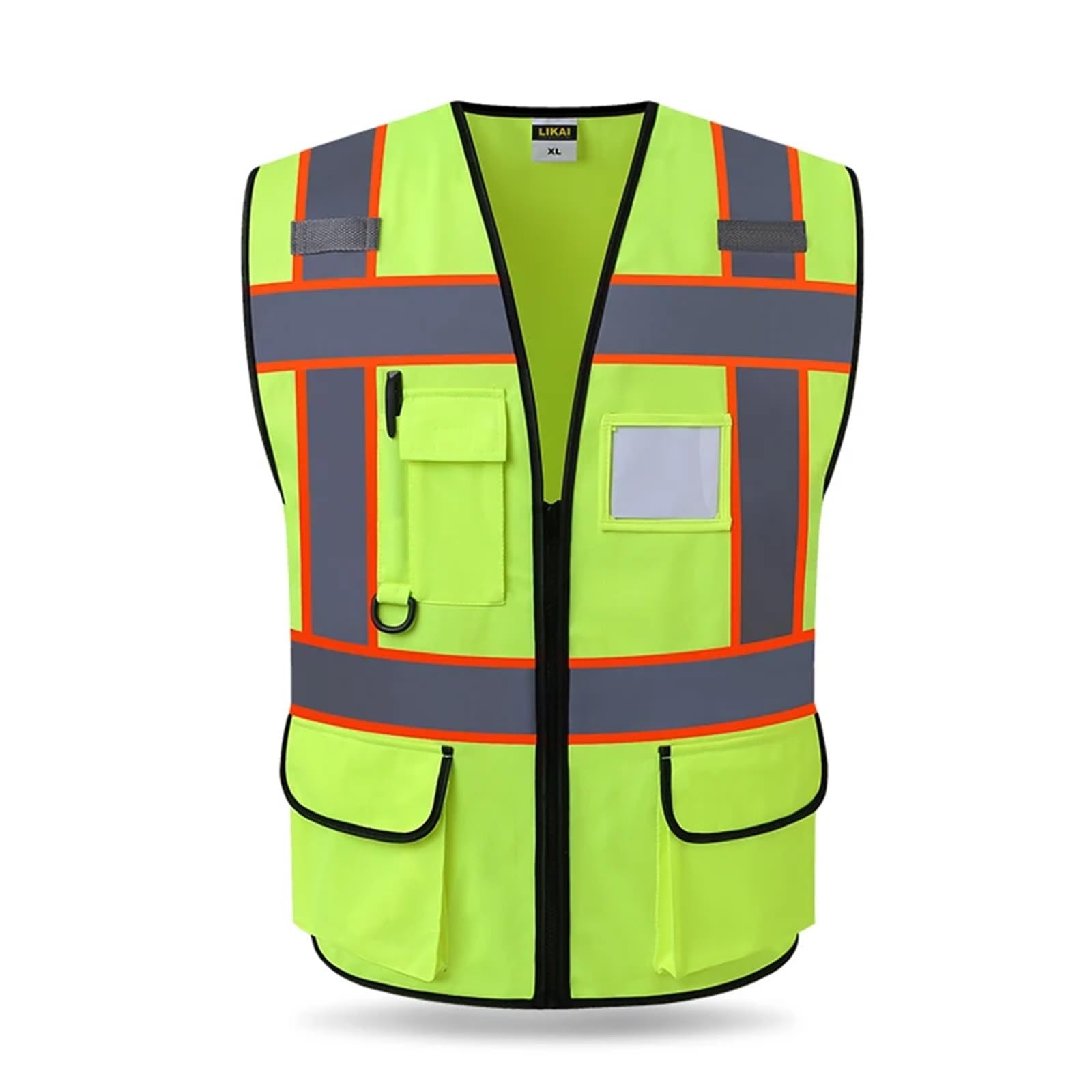 Gilet riflettente ad alta visibilità in tessuto traspirante