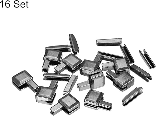 Miniatura 3 de uxcell 16 juegos de reparación de cremallera, 5 cajas de retención y pasadores de inserción, deslizadores de cierre de metal para bolsas, abrigos y
