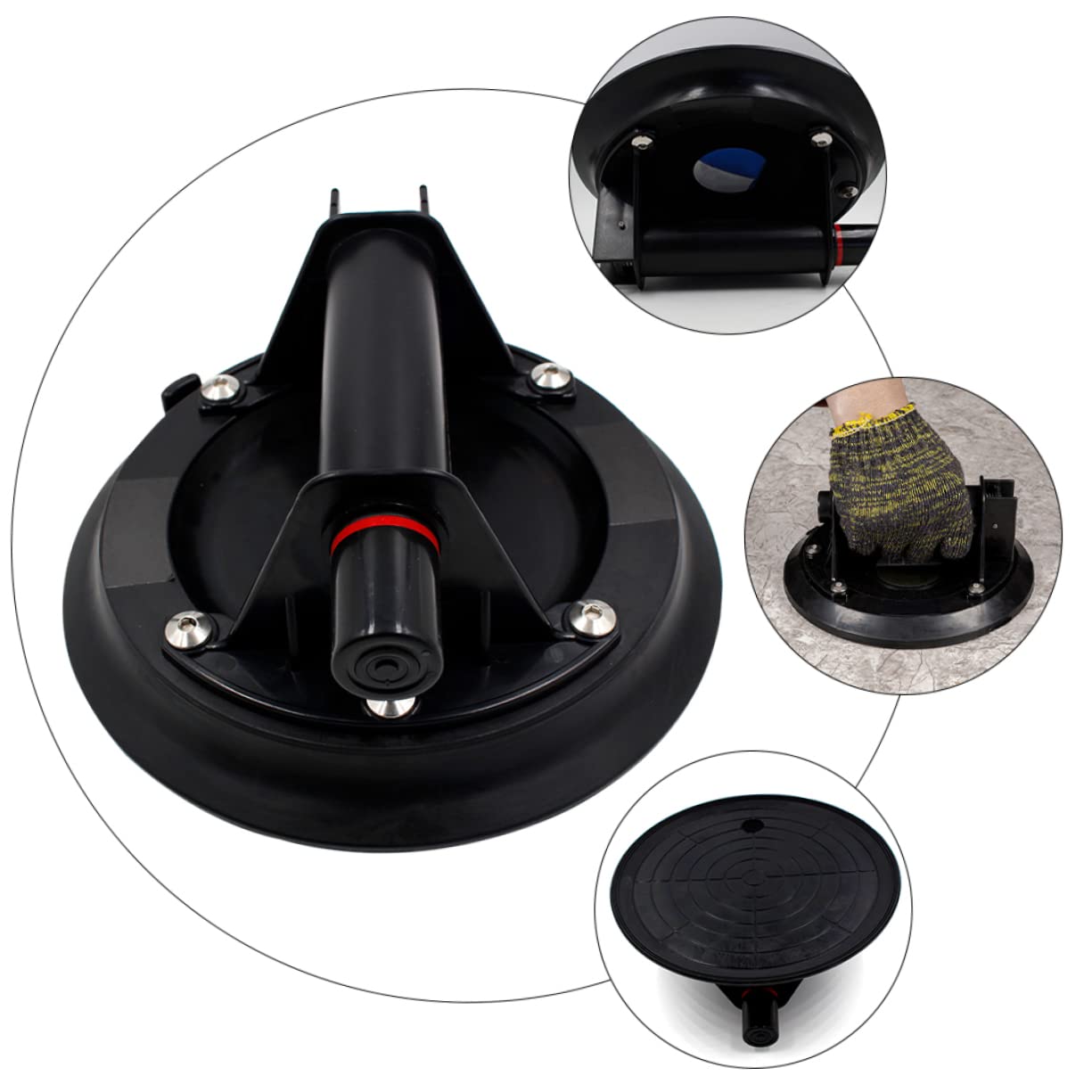 DECHOUS 8 Heavy Vacuum Sucker Table Suction Cups Hand- Held Suction Cup Glass Suction Handles Suction Cup Tool Glass Suction Cup Hand-held Suction Cup Suction Cup Holder Lift Rubber Nylon