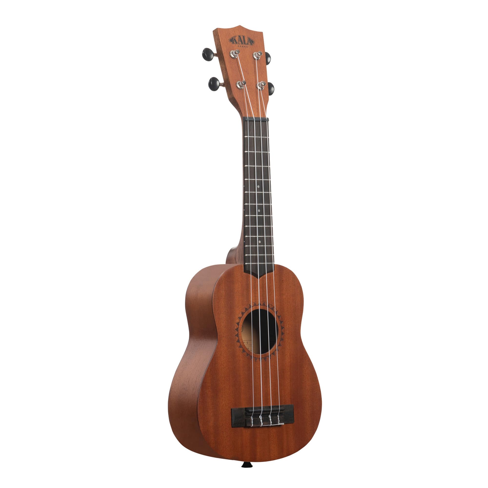 Kala KALA-LTP-S Ukulele Soprano dla dorosłych, studentów i początkujących, Ukulele z mahoniu i palisandru z miękkim etui i wprowadzającym przewodnikiem, w zestawie strunowe, satynowe