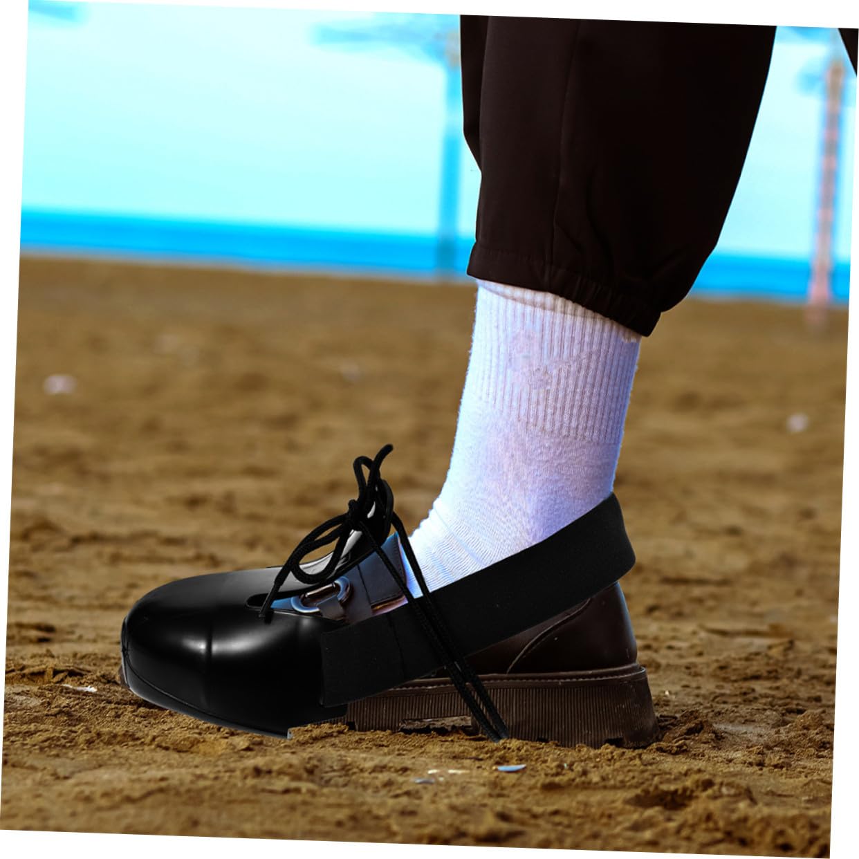 PLAFOPE 2 Paires Protège-Chaussures de Sécurité Antichoc avec Embout Acier Protection Résistante et Antidérapante pour Femmes et Visiteurs pour Chantier et Industrie