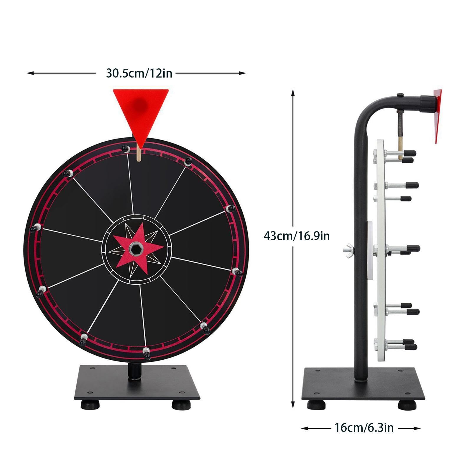 Spinnerrad – Belohnungsrad | Tischspinnen | Drehrad 12 Zoll für Preise mit