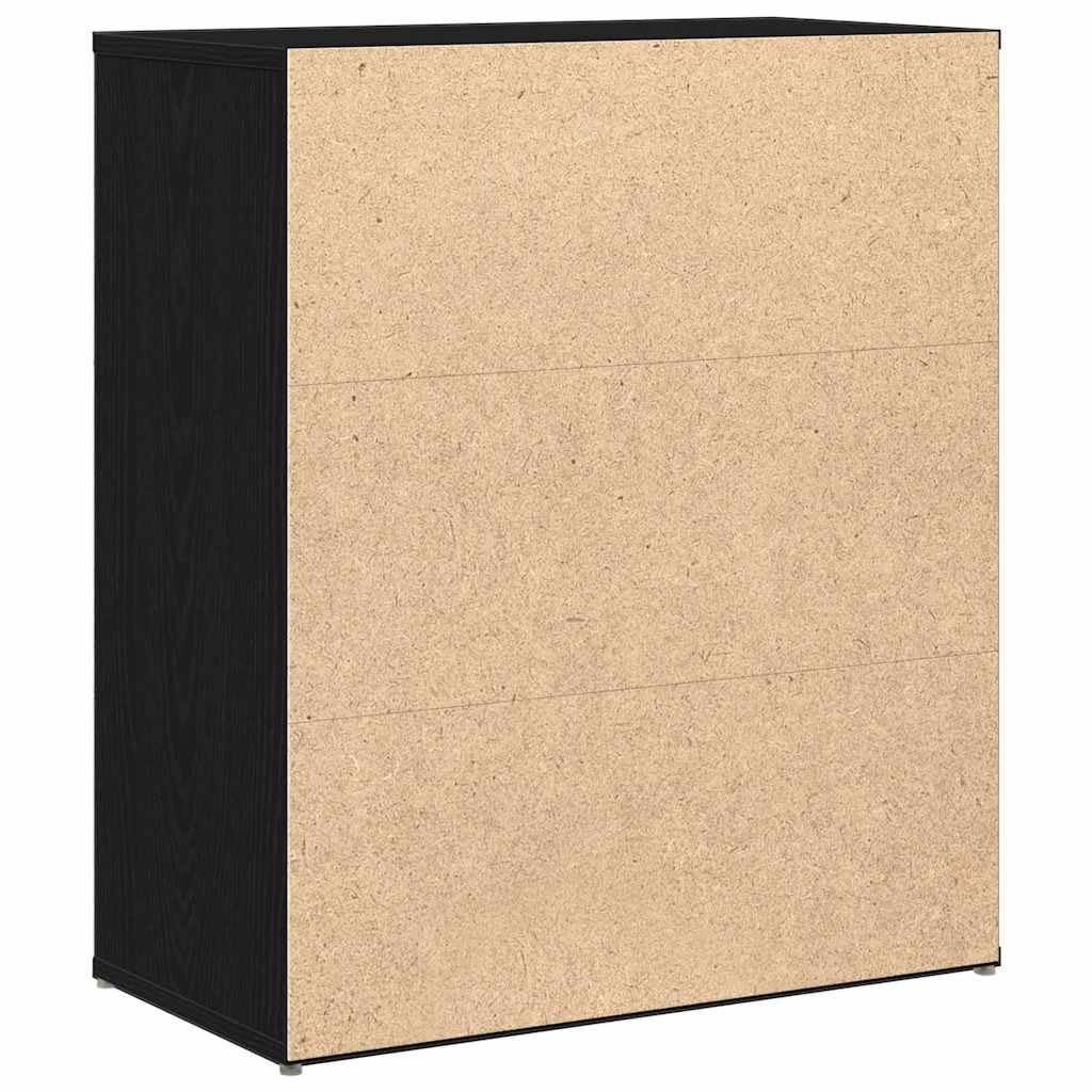 vidaXL Credenza Rovere Nero 60x31x70 cm in Legno Multistrato, credenza con Ante, Mobile da Soggiorno, portaoggetti, credenza da Cucina, credenza Alta
