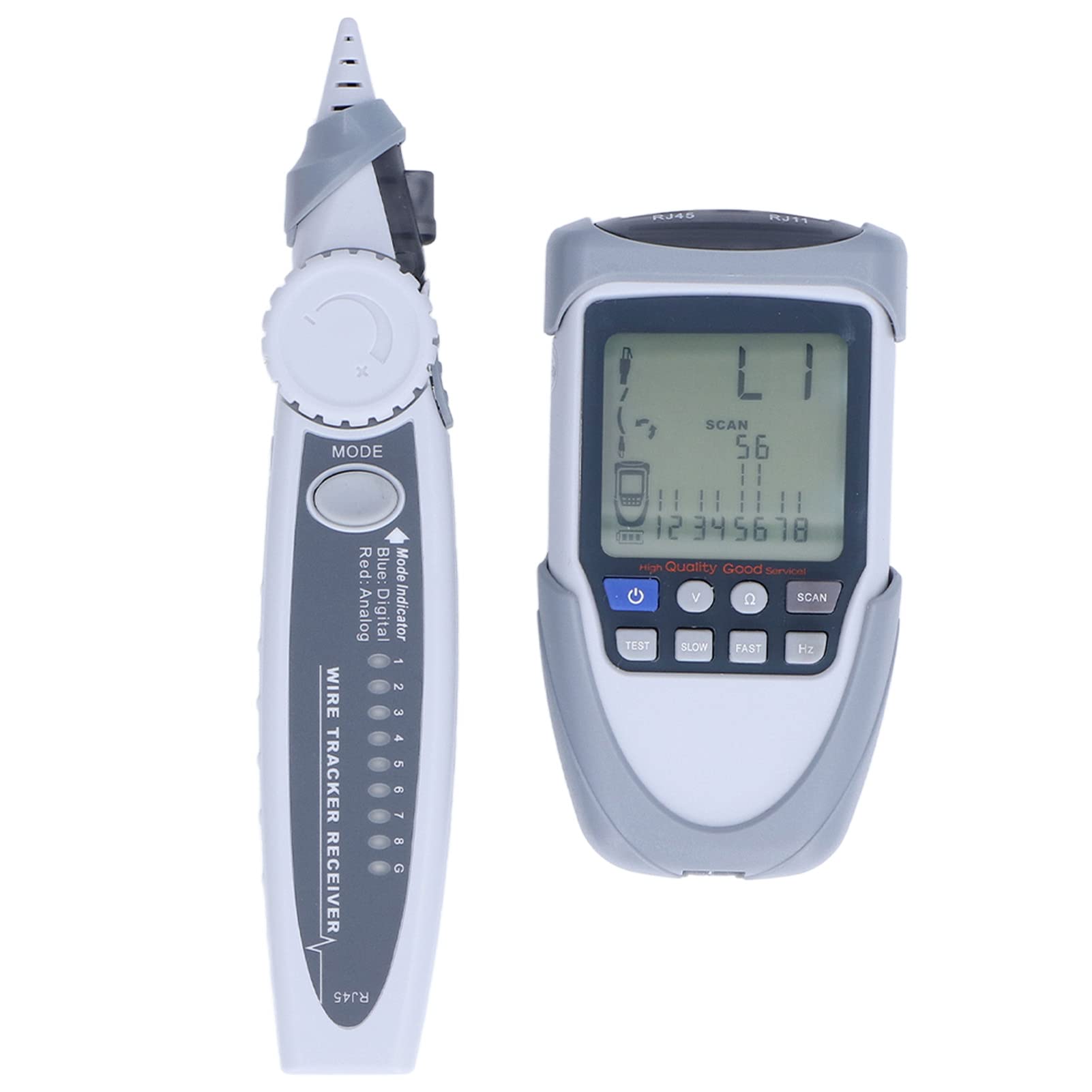 Garosa Tester Kabli Sieciowych, Wielofunkcyjny Wykrywacz Przewodów ABS z Testowaniem LCD i PoE, śledzenie Kabla o Długości 3 Km, Kontrola Punktu Przerwania Pary Rozdzielonej Ciągłości dla Techników