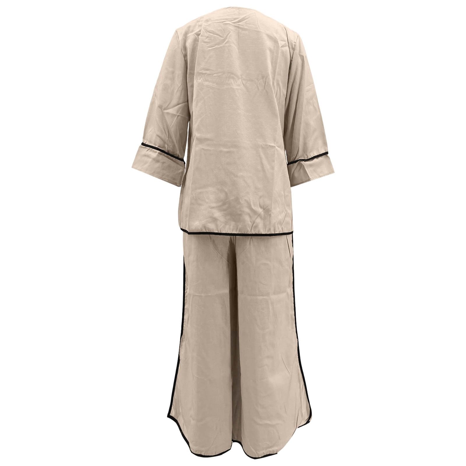Ensemble Sport Femme, Tenue Sexy Femme Pantalon Large à Rayures Imprimées Coupe Ample Ensemble Deux Pièces Décontracté Et Confortable pour Un Usage Quotidien