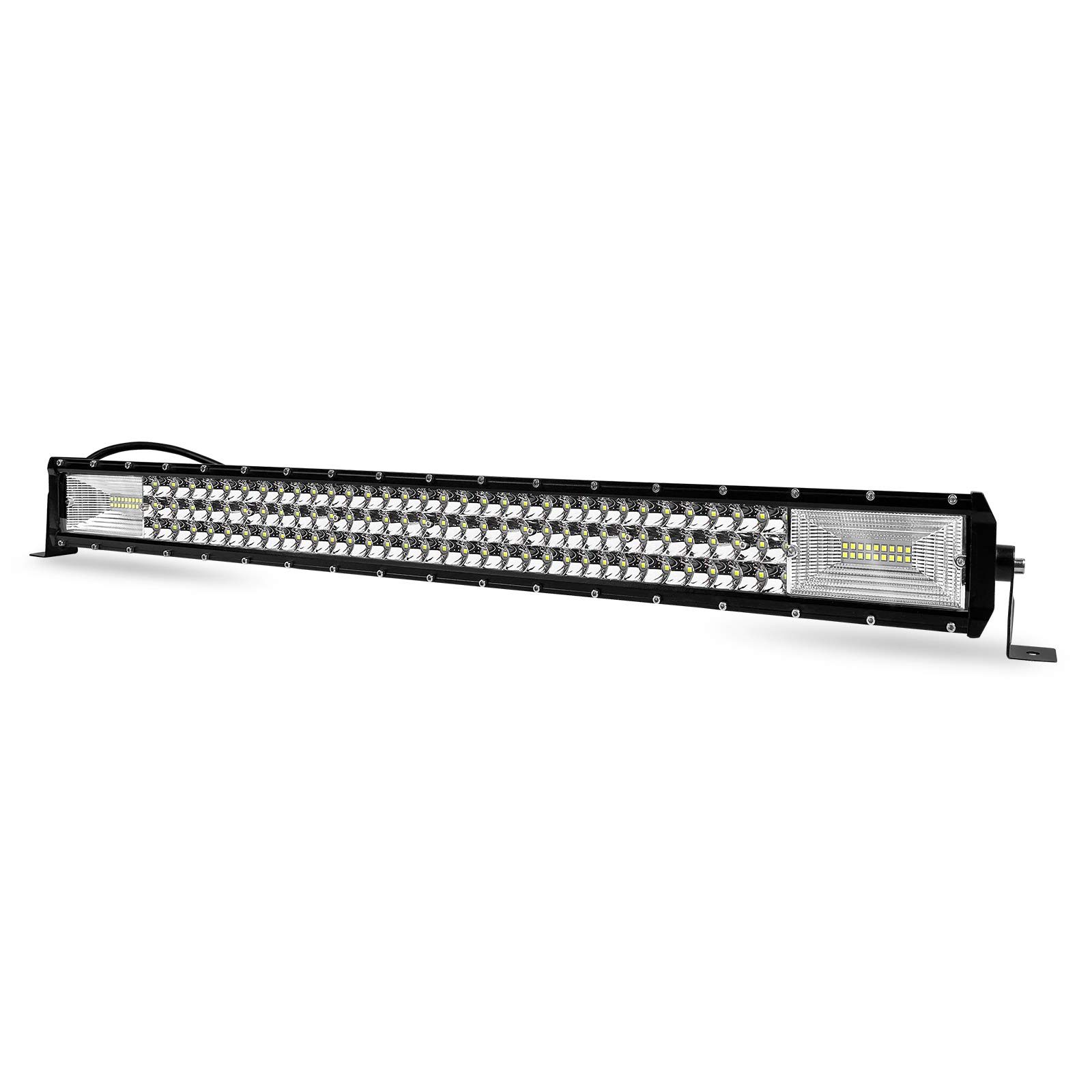 LARS360 Dodatkowy reflektor LED, 405 W, 12-24 V DC, reflektor 7D Combo LED, klasa ochrony IP67, do offroad, SUV, UTV, ATV, lampa robocza, traktor, koparka, ciężarówka, samochód ciężarowy