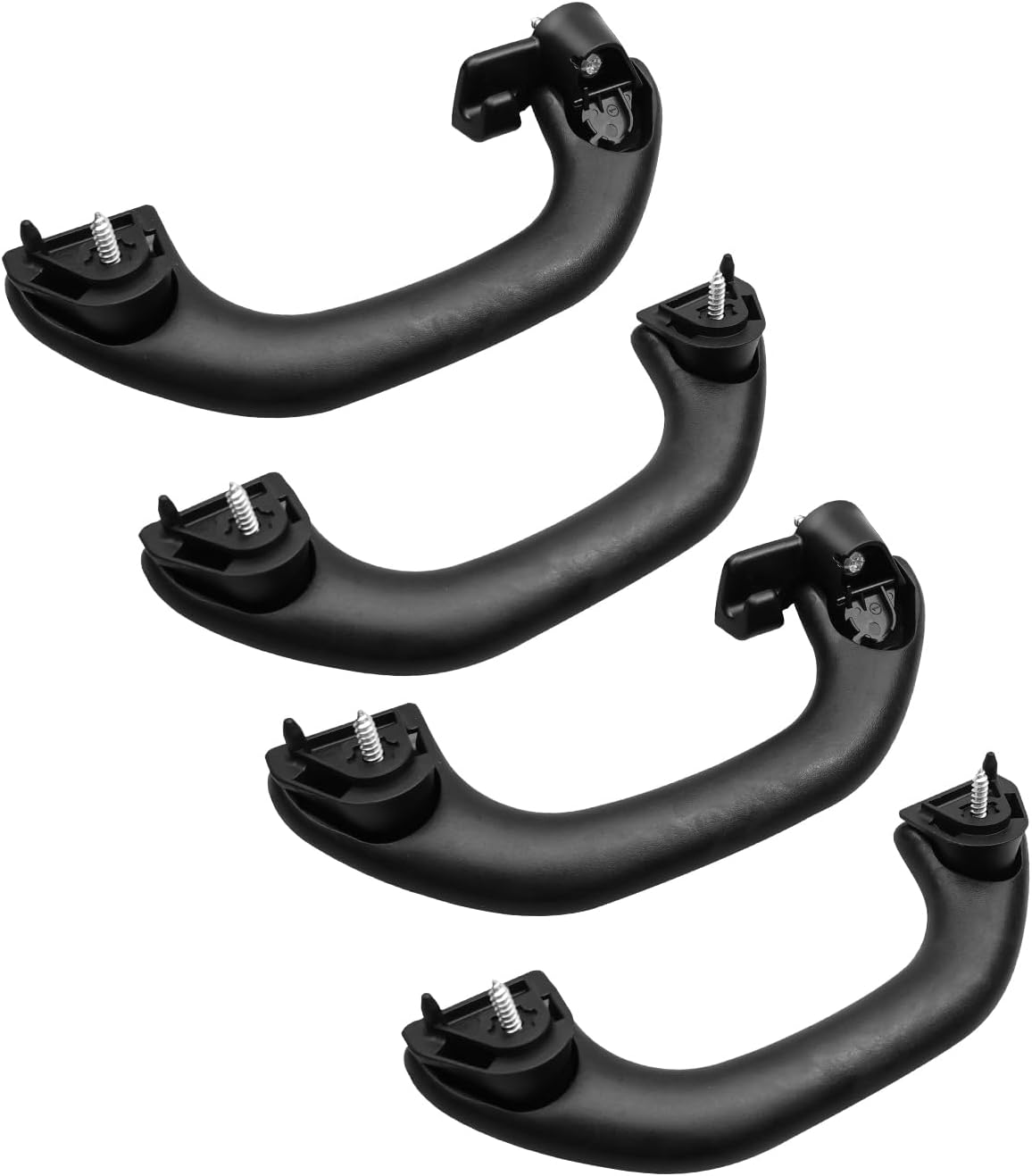 Interior Roof Grab Handle Fit for Golf Jetta Polo mk4 Replace 6N0857607K 6N0857607L Black 4PCS