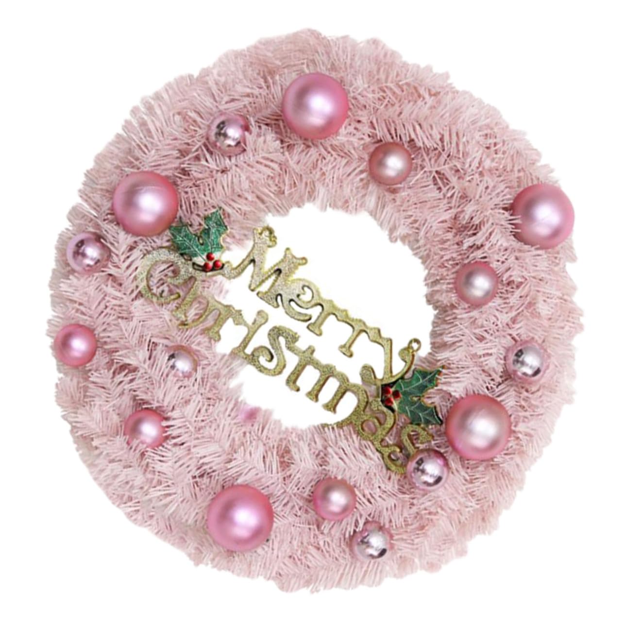 Guirnalda Navideña Rosa con Luces LED Decoración para Puerta y Pared Ambiente Festivo para Hogar y Comercio