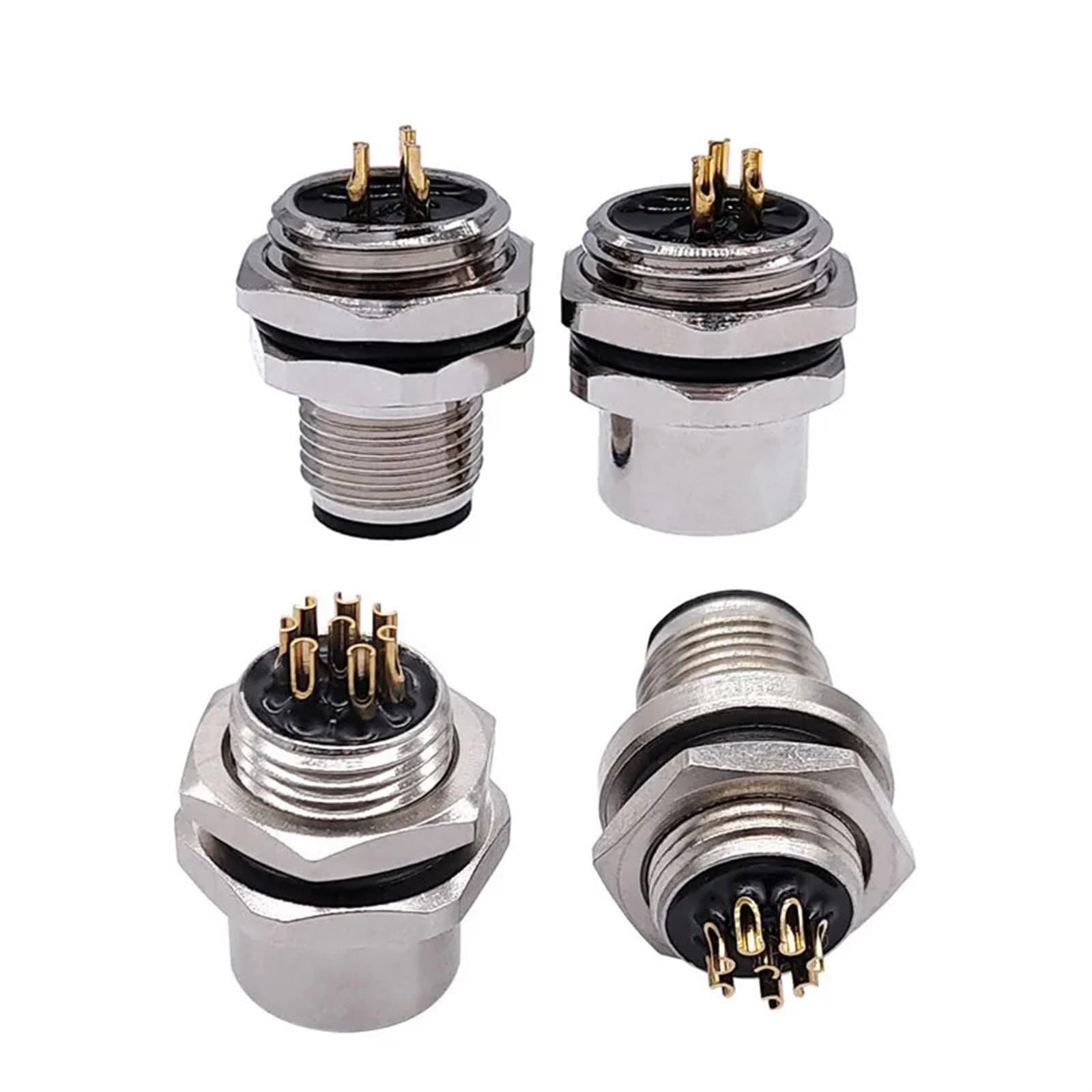 Conector M12 para panel trasero hembra A de 5 pines con acoplamiento roscado M1216 8