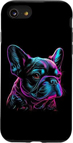 Funda para iPhone SE (2020)  7  8 Bulldog francés con diseño retro