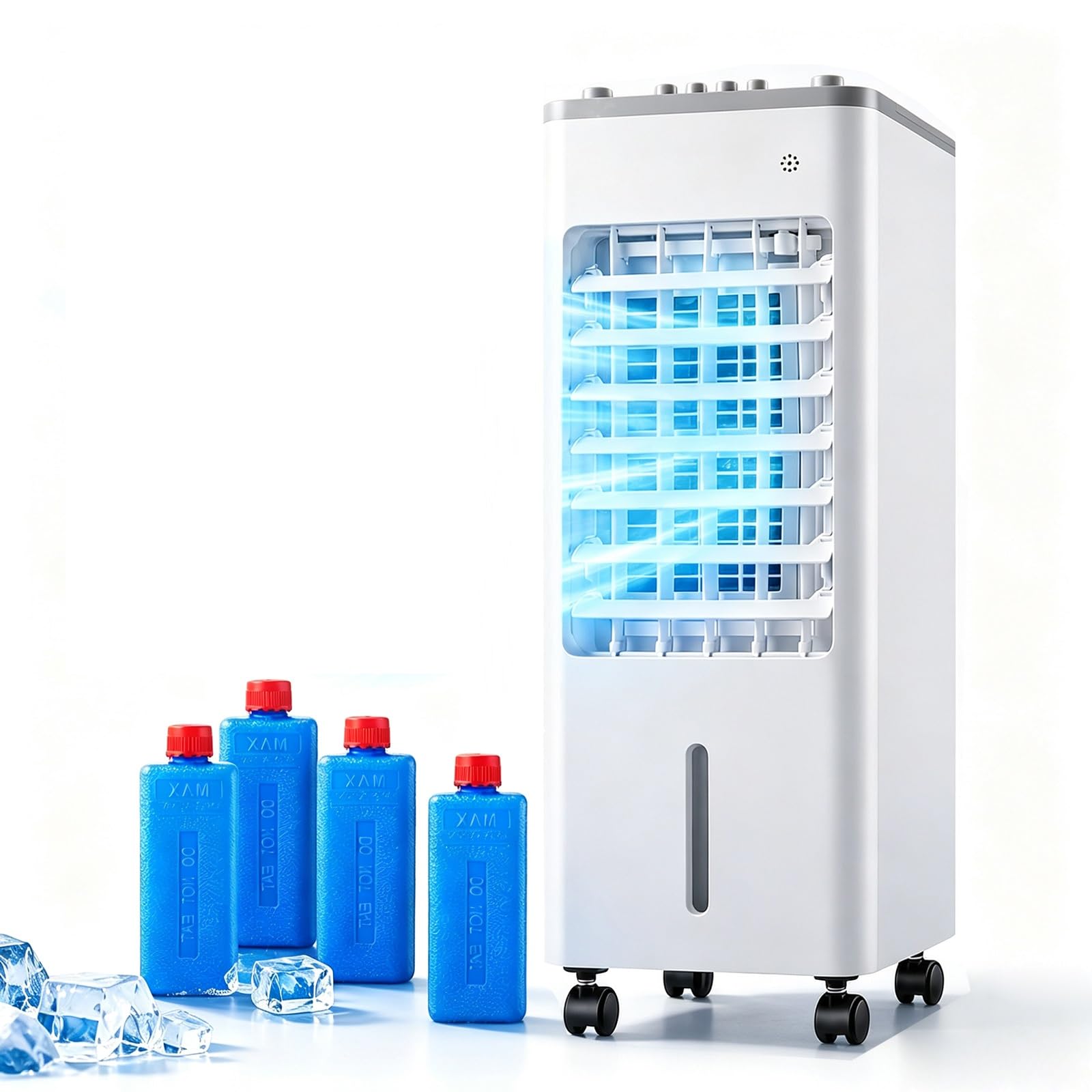 Trunxucl White Evaporative Air Cooler, Swamp Cooler Portable Air Conditioner
