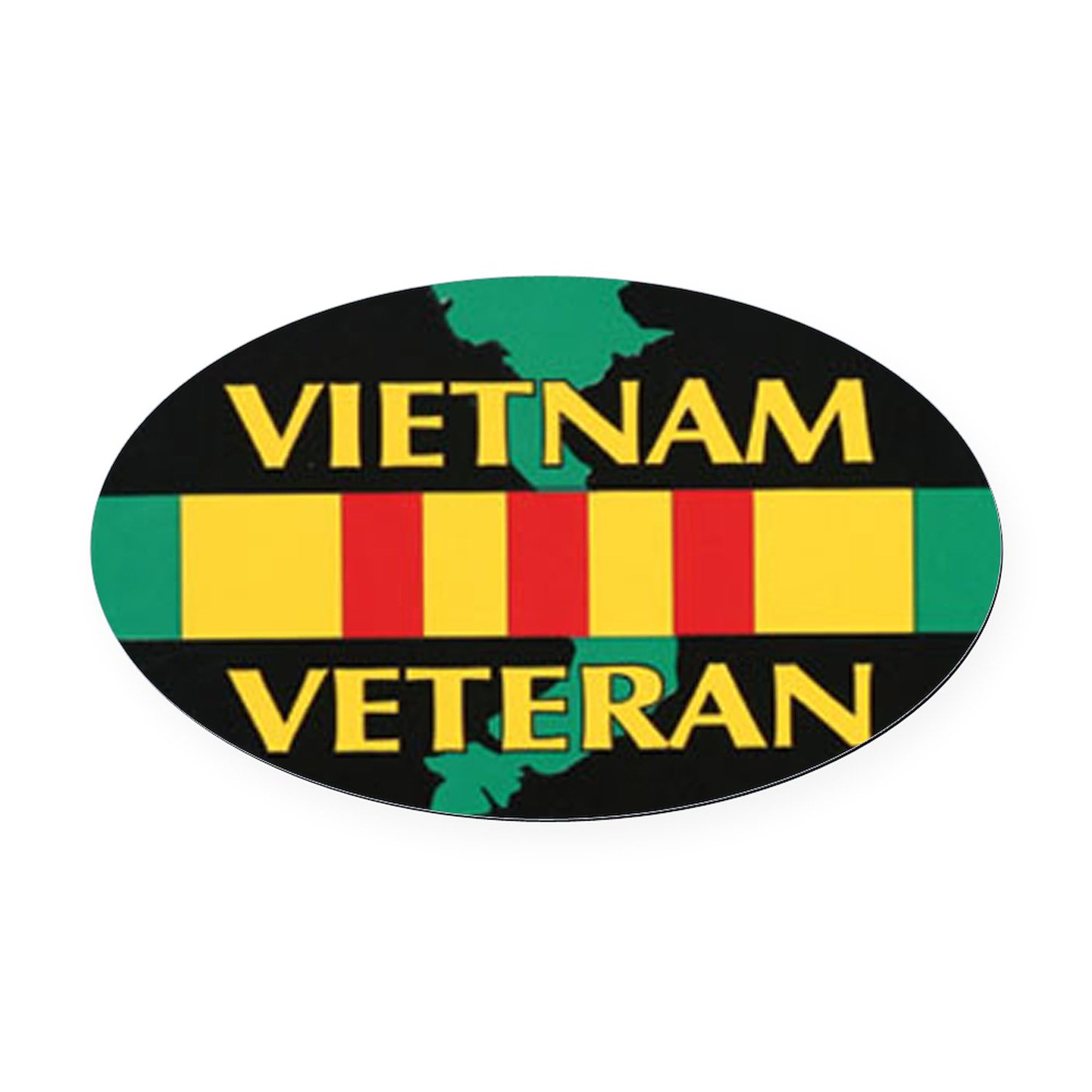 CafePress Vietnam Veteran Oval Car Magnet, Euro Oval Bumper Magnet