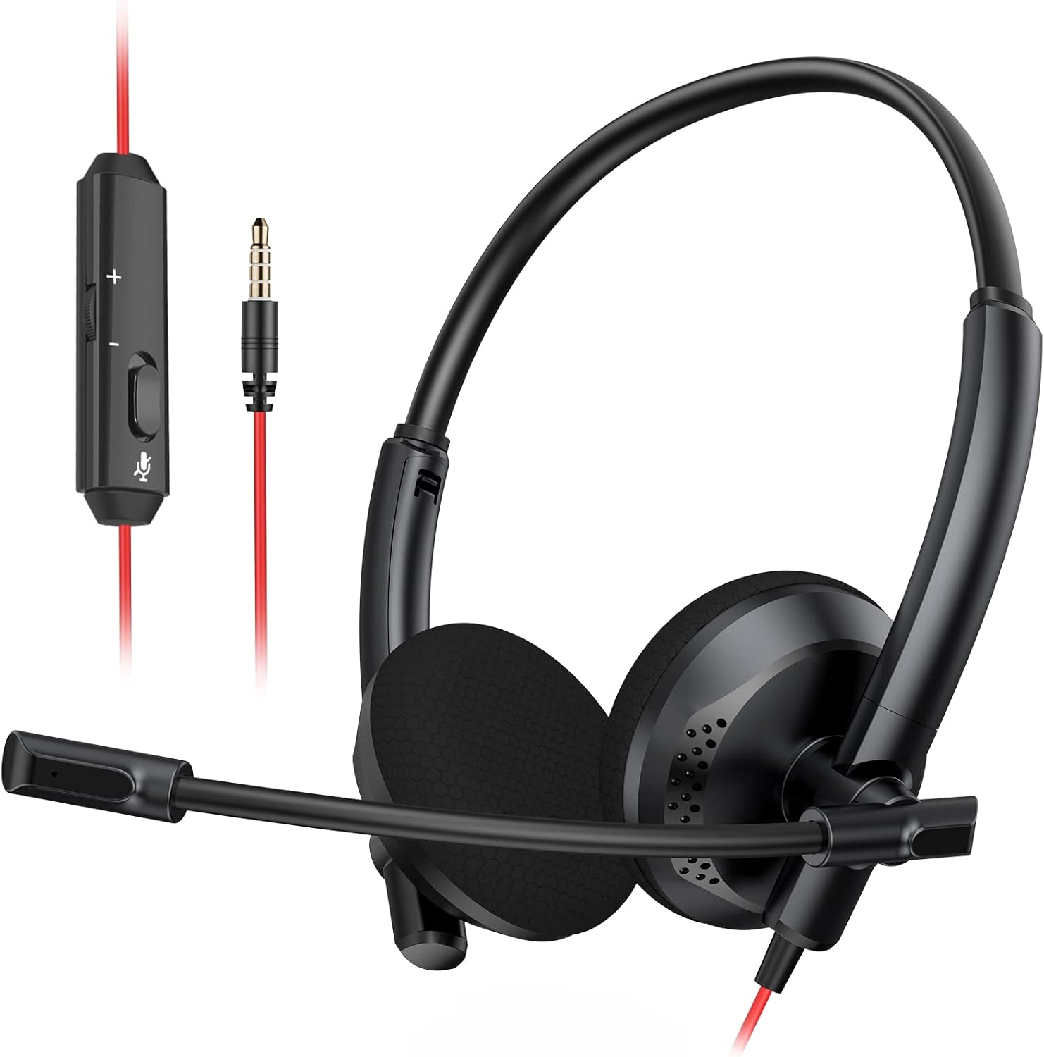NUBWO HW03 Headset with Microphone for PC，3.5mm Jack，Volume