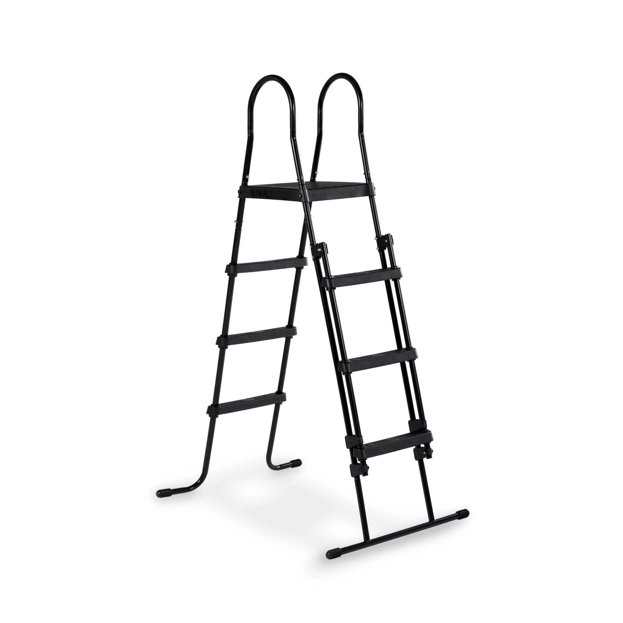 EXIT Toys Pool Ladder with Railing for Pools - Anti-Slip Steps - Easy to Fold Up for Extra Safety - For Frame Height 3.5-4ft - Black