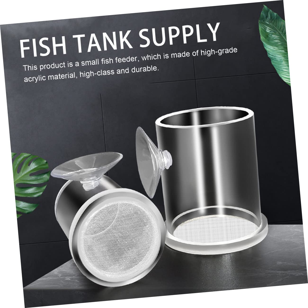 DECOMELODY Fisch Futterring Mit Saugnapf - Acryl Futterspender Für Aquarium