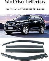 Vista 2 de HATEGE Wind Deflectores Rain Guards Window Visors Car Windows Visor Rain Guards for Nissan X-Trail T32 2014-2020 Window Vent Channel Over Shield