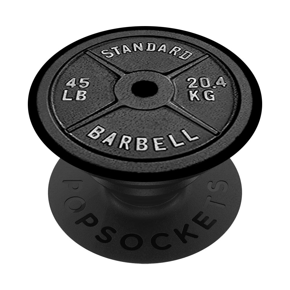 Weightlifting Plate Gym Barbell Weight Body Building PopSockets Adhesive PopGrip