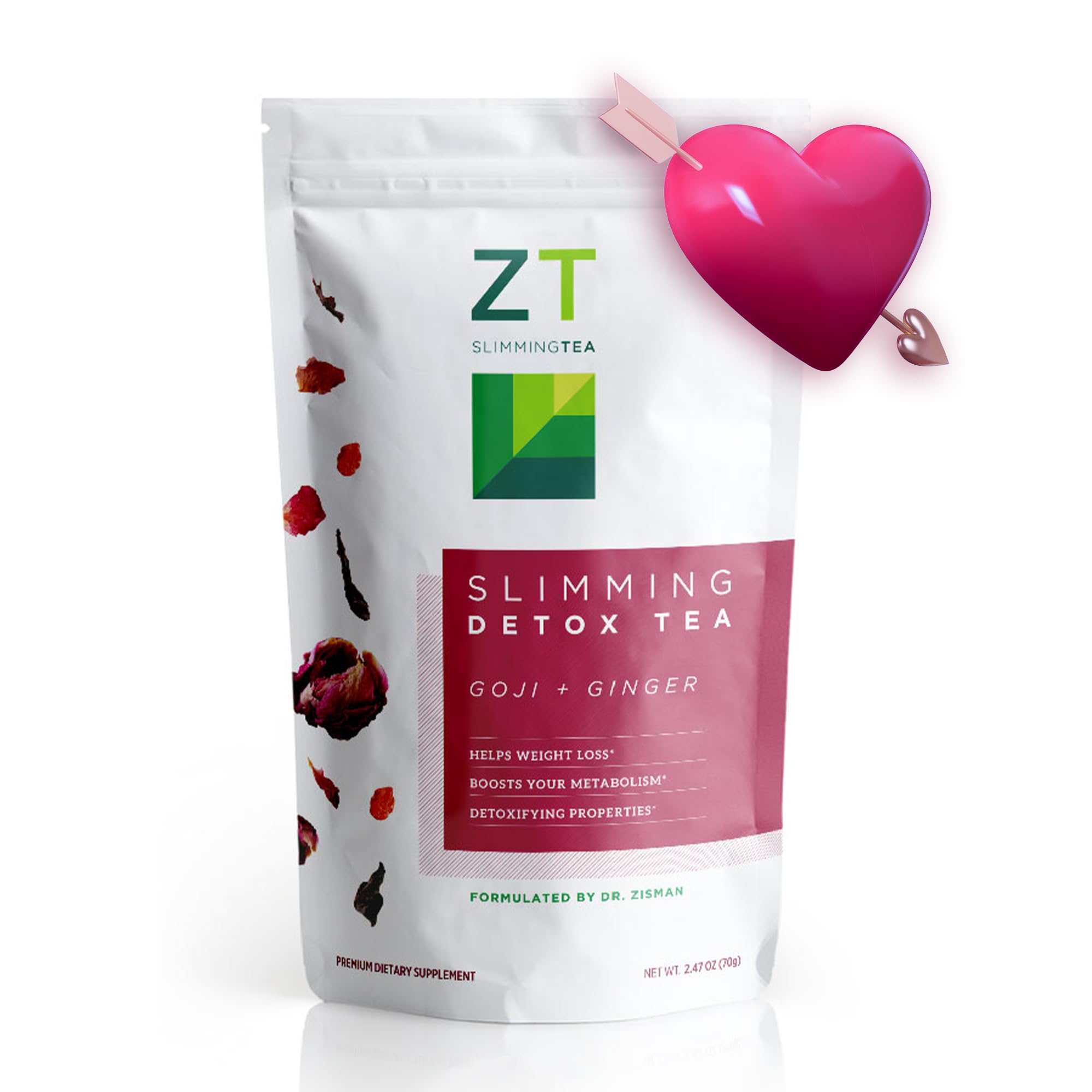 Goji-Ginger Detox Blend | Healthy Weight Management Organic Herbal Tea Organic for Cleanse, Enhance your Metabolism Naturally and Reduce Bloating (Loose Leaf)