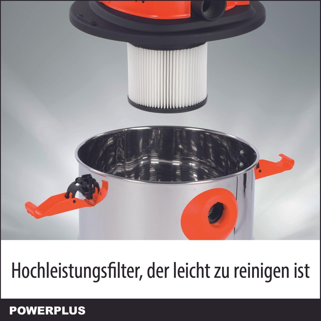 POWERPLUS POWDP6040 - Aspirador seco/húmedo 20 V (sin batería) 20 l