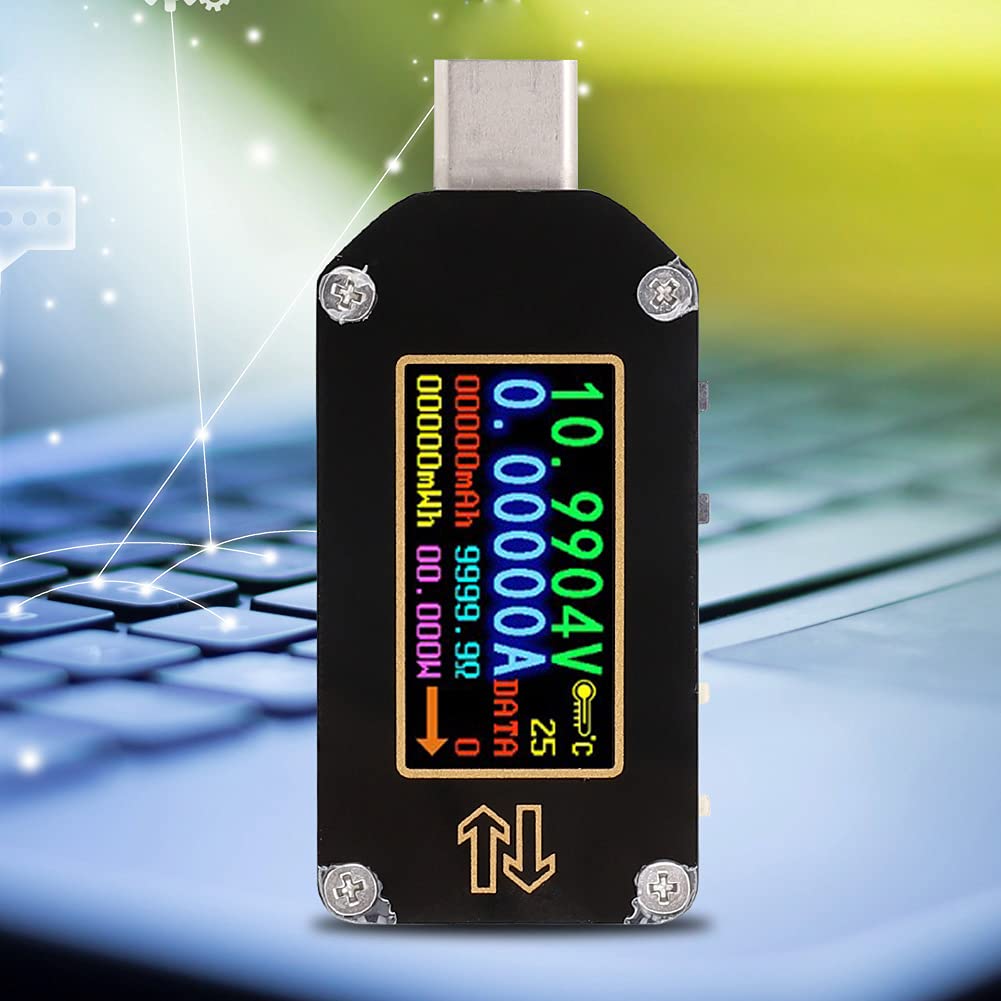 USB-Tester, digitales LCD-Display, Spannung, Strom, Leistungsmesser, Multimeter mit Bluetooth für mobile Geräte, Ladeüberwachung, ABS-Material, 49 x 22 x 8 mm