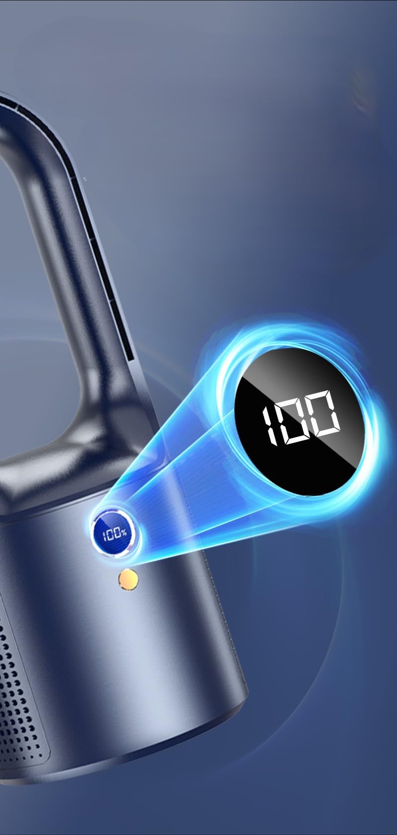 Vortex X28W Cichy, cichy, akumulatorowy, bezłopatkowy, bezpieczny, stylowy i komfortowy, elegancki i rewolucyjny wentylator stołowy o przepływie powietrza.