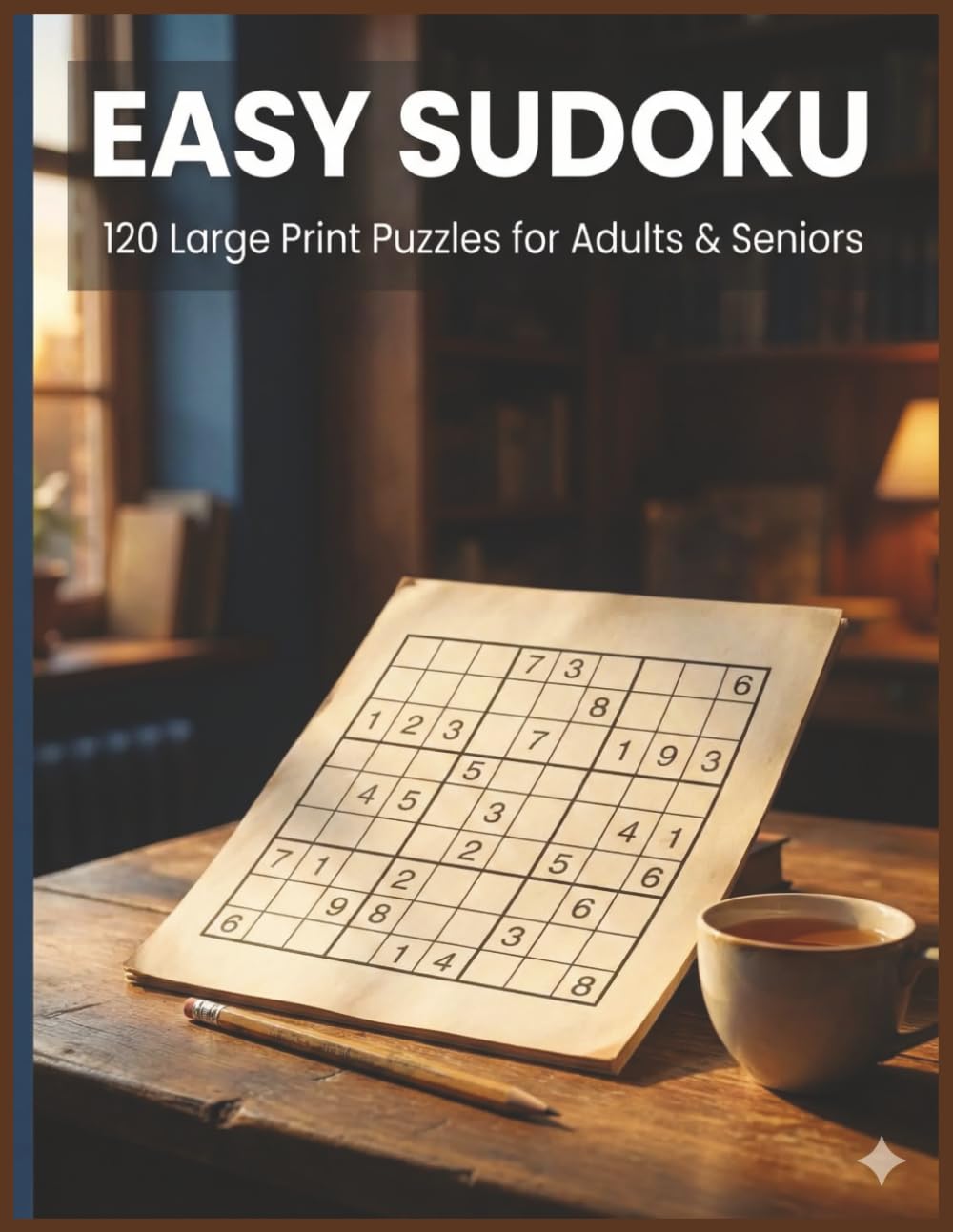 Easy Sudoku: 120 large print puzzles for Adults & Seniors