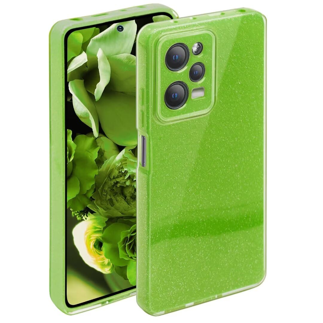 Coqinen Cover Per Xiaomi Redmi Note 12 4G, Ultra Sottile Custodia Glitter Con Protezione Fotocamera, Scintillante Oro Amore Cuore, Anti-Graffio Antiurto Morbida Silicone Paraurti Telefono Case, Rosa - Foto 4