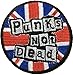 PUNKS NOT DEAD Band Music rock heavy Metal punk logo Jacket Vest shirt hat blanket backpack T shirt Patches Embroidered Appliques Symbol Badge Cloth Sign Costume Gift size7cm