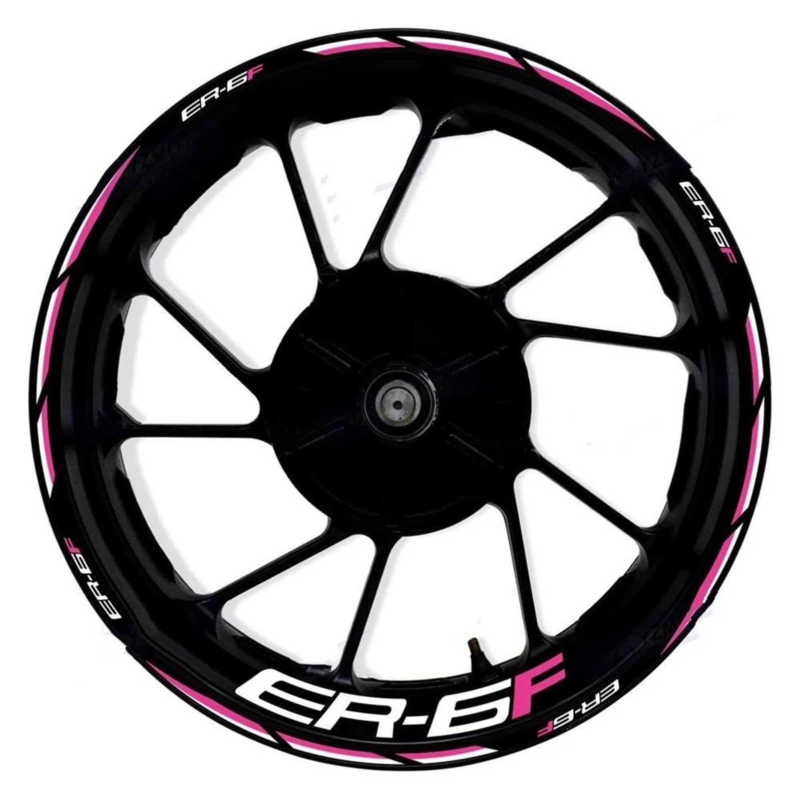 Motorcycle 17 Inch Front and Rear Wheel Hub Decal Modified for Kawasaki ER-6F ER6F ER 6F Rim Stickers(Color19)
